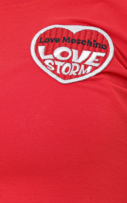 LOVE MOSCHINO-Tricou cu logo brodat
